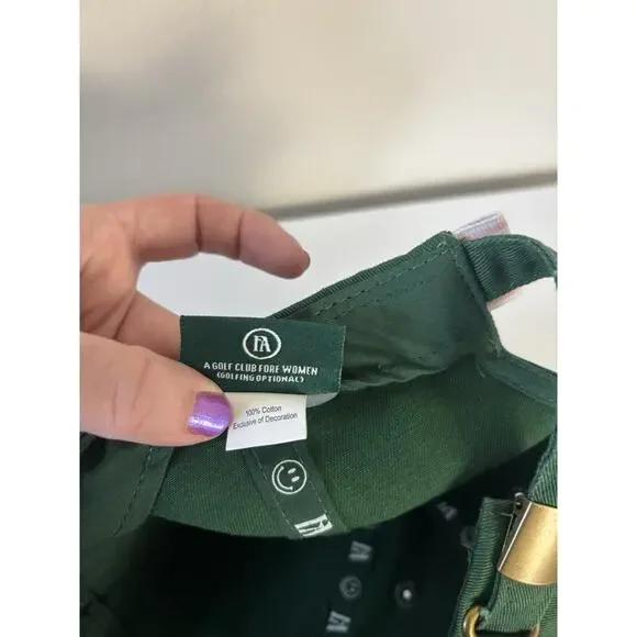 Fore All Green Teddy Hat Women’s Golf Hat Cotton Adjustable - Picture 8 of 10